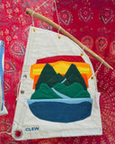 Sailcloth Fabric Art: Mountain Sunset
