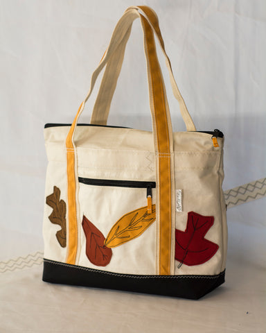 Terrapin Small Tote: Autumn Leaves